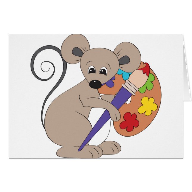 mouse with paint-artist (Front Horizontal)