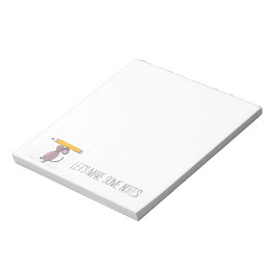 Mouse with Pencil Notepad 