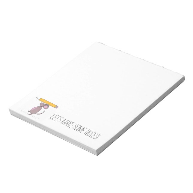 Mouse with Pencil Notepad  (Rotated)