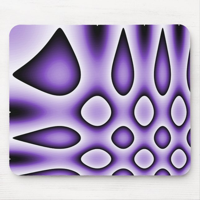 Mousemat Abstract Trippy Circles Teardrops, Purple (Front)