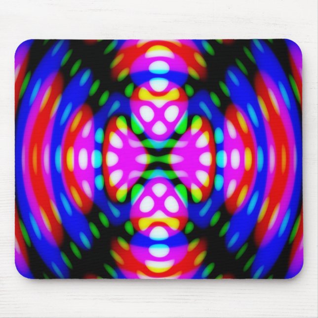 Mousemat, Abstract Trippy Colourful Background Mouse Pad (Front)