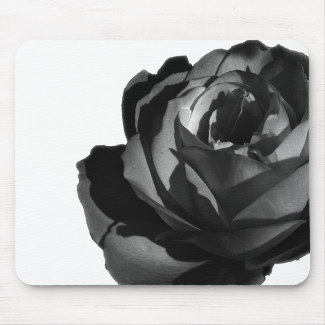 Mousemat Black Rose Flowered Mousepad (Front)