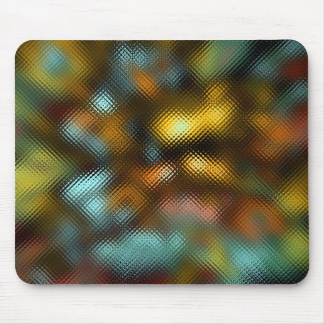 Mousemat Bright Colourful Lights Behind Glass Desi (Front)