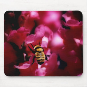 Mousemat Busy Busy Bee Pink Snapdragon Flowers