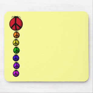 Mousemat Ladybug Peace Rainbow Colours Customisabl
