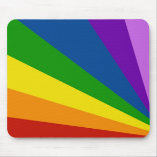 Mousemat Rainbow Stripe Zoom Abstract Design