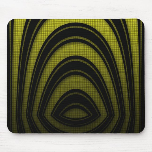 Mousemat Yellow Black Abstract Arch (Front)
