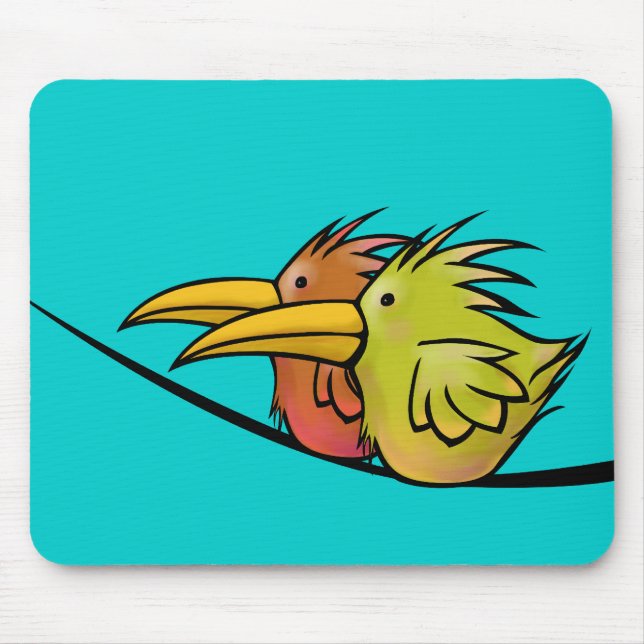 Mousepad, 2 Birds on a Wire Mouse Pad (Front)