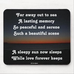 Mousepad A Sleepy Sun Sleeps Poem By Ladee Basset