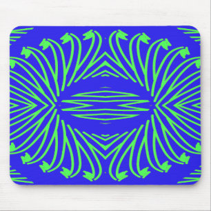 Mousepad, An elegant blue green classic design Mouse Pad