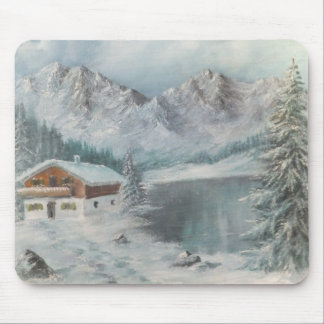 Mousepad Ann Hayes Painting Bavarian Snow Dream