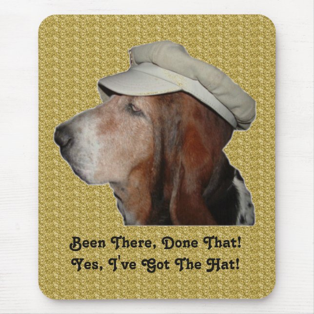Mousepad Basset Hound Been There, Done That (Front)