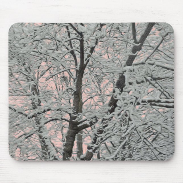 Mousepad Big Tree In Snow (Front)