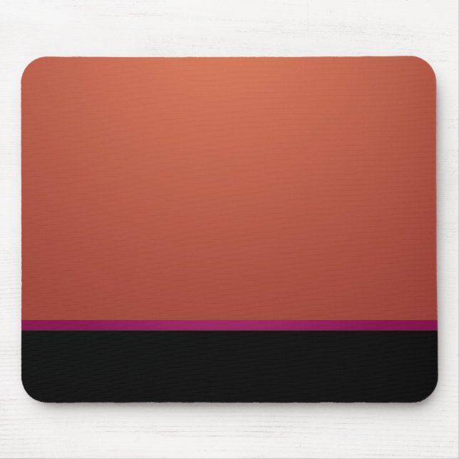 Mousepad Brown Black Hot Pink Mousemat (Front)