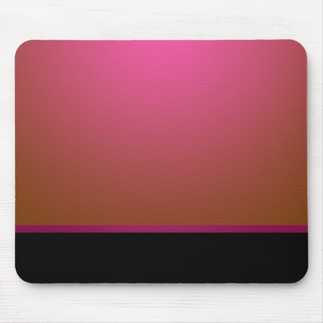 Mousepad Brown Black Hot Pink Mousemat (Front)