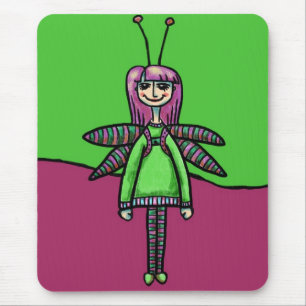 Mousepad, Cute Girly Dragonfly Costume Mouse Pad