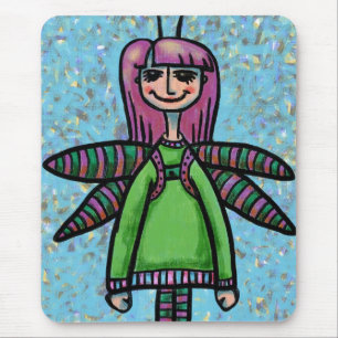 Mousepad, Cute Girly Dragonfly Costume Mouse Pad