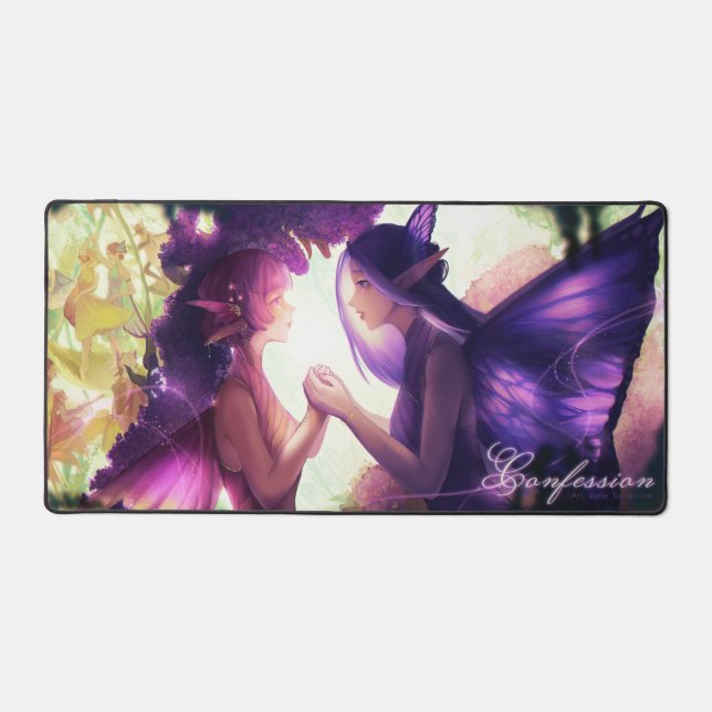 Mousepad fairies colourful  desk mat (Front)