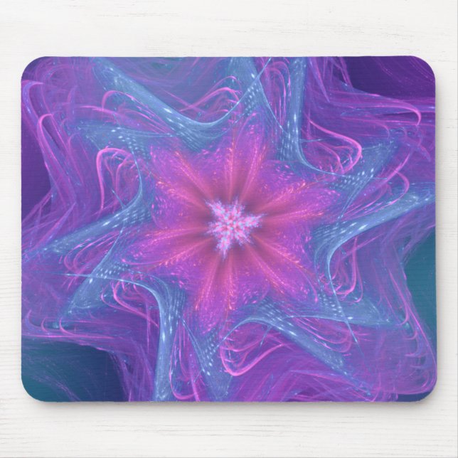 Mousepad Fractal Delicate Cyan Palette (Front)