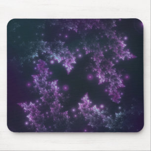 Mousepad Fractal Leaves Violet Glow