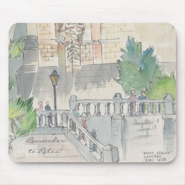 Mousepad "France/Watercolor Painting (Front)