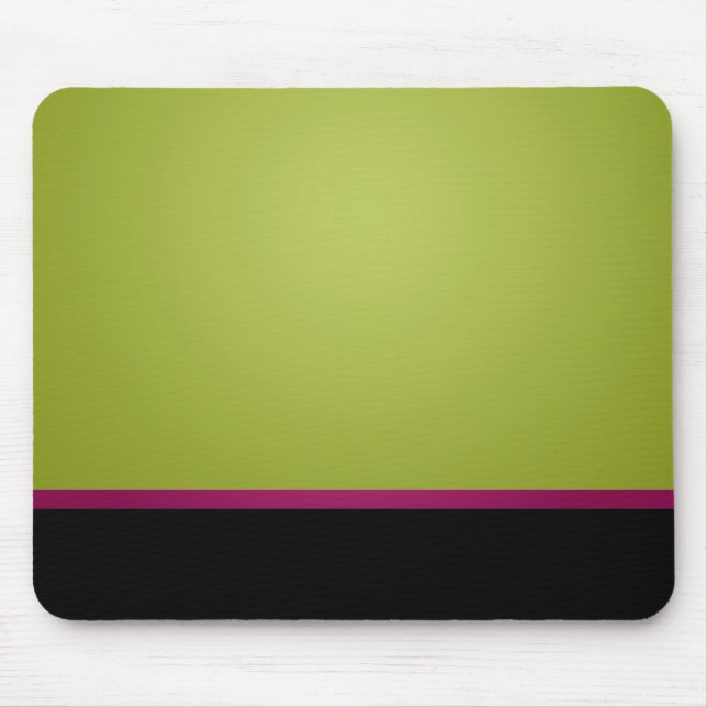 Mousepad Green Black Hot Pink Mousemat (Front)
