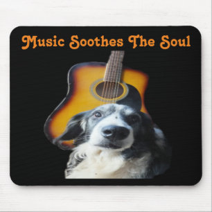 Mousepad Guitar Dog