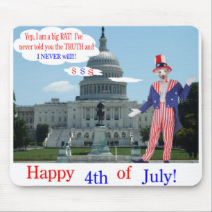 mousepad. Happy 4th. rat/unclesam Mouse Pad