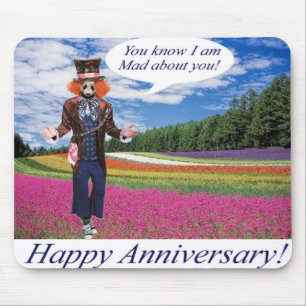 mousepad. Happy Anniversary. panda/madhatter Mouse Pad