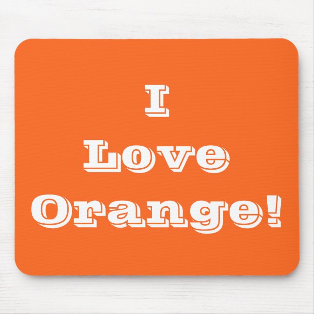 Mousepad I Love Orange (Front)