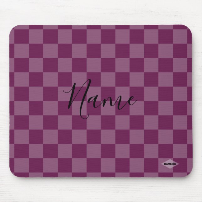 Mousepad in Raspberry Chequered HAMbWG (Front)