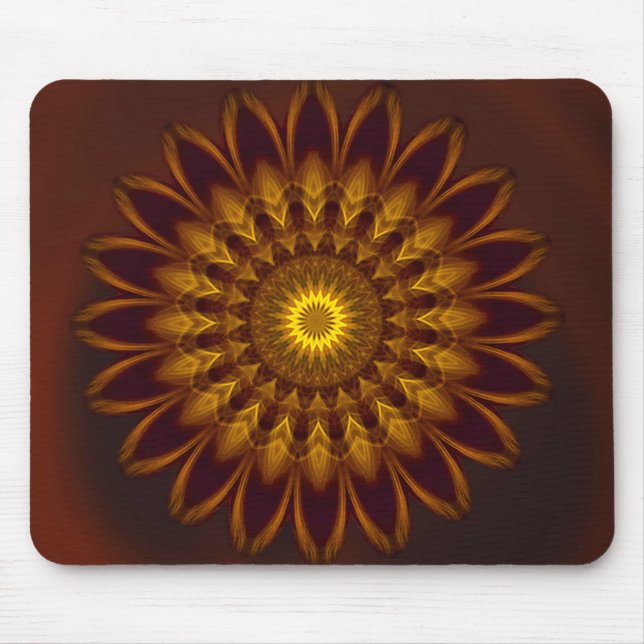 Mousepad Mandala Pattern Earth Colours (Front)