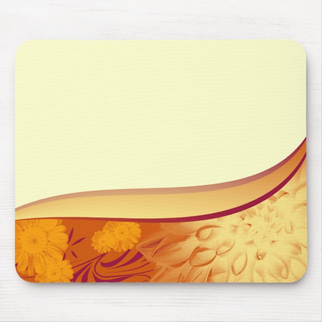 Mousepad Orange Yellow Flowers (Front)