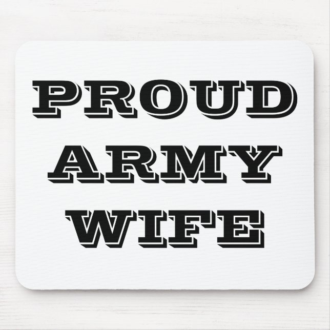 Mousepad Proud Army Wife (Front)