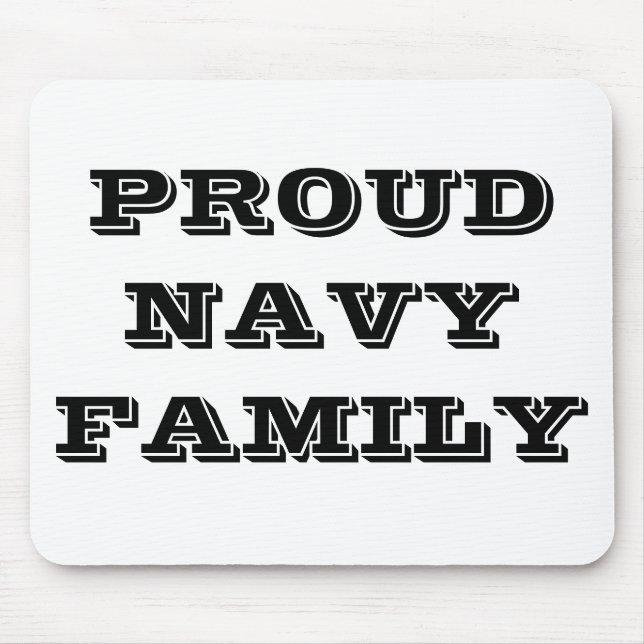 Mousepad Proud Navy Family (Front)