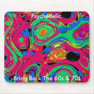 Mousepad Psychedelic Bring Back The 60s 70s
