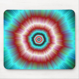 Mousepad   Red and Blue Exploding Doughnut