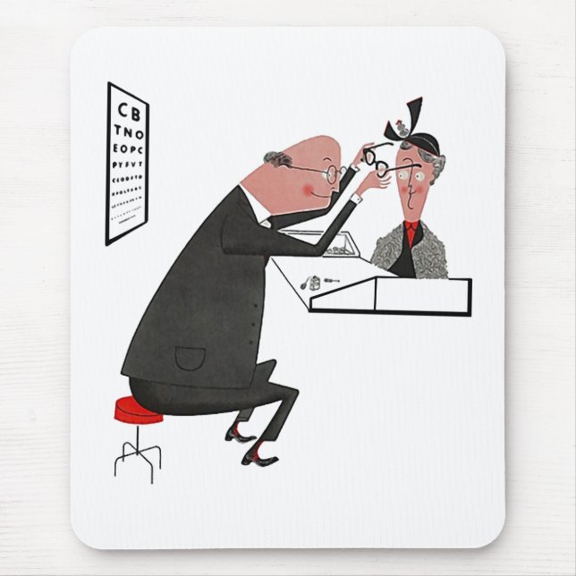 Mousepad ~ Retro Mid-Century Eye Doctor Office (Front)