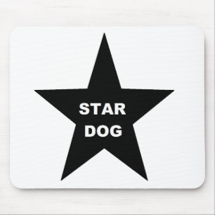 Mousepad Star Dog on Black Star