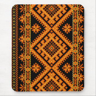 Mousepad Ukrainian Cross Stitch Orange