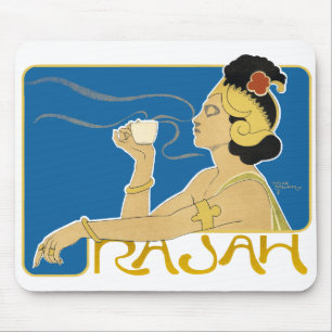 Mousepad: Vintage Rajah Coffee Mouse Pad