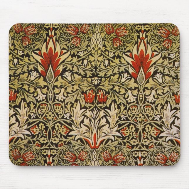 Mousepad Vintage Snakeshead Printed Textile (Front)