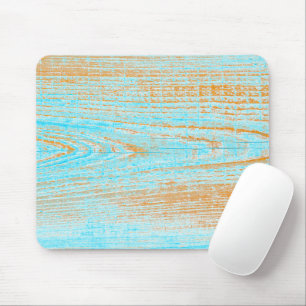 Mousepad, Weathered Board In Blue And Orange Mouse Pad