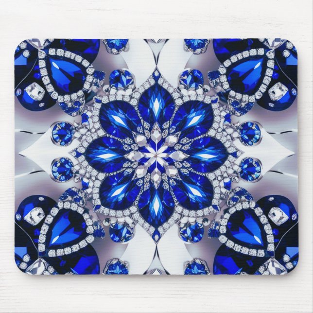 Mousepad with Blue White Colours Design (Front)