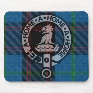 Mousepad with Clan Home Crest and Ancient Tartan