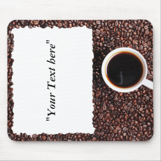 Mousepad with coffee and text box