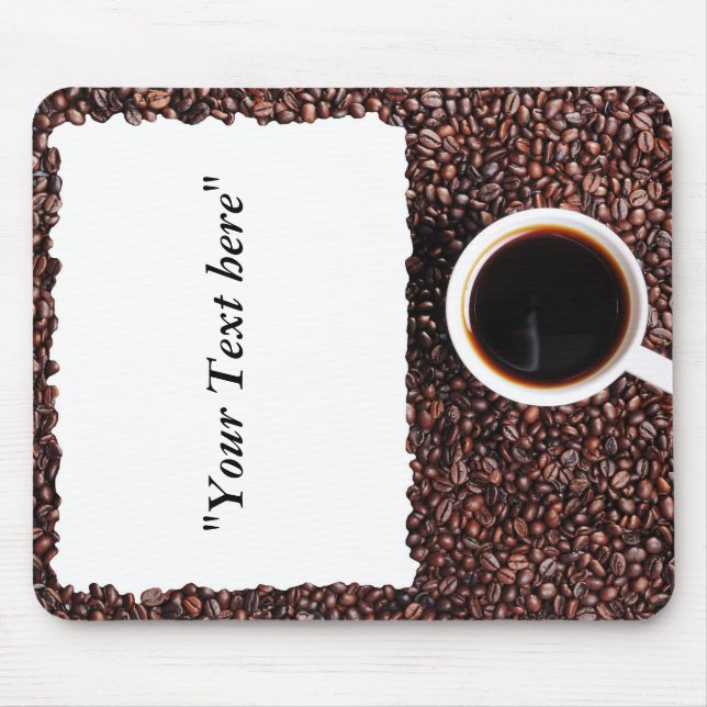 Mousepad with coffee and text box (Front)