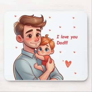 Mousepad with dedication for dad.