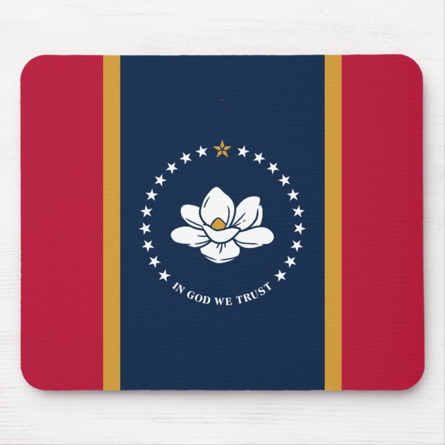 Mousepad with Flag of Mississippi State, USA (Front)