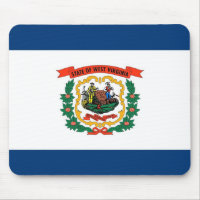 Mousepad with Flag of West Virginia State - USA